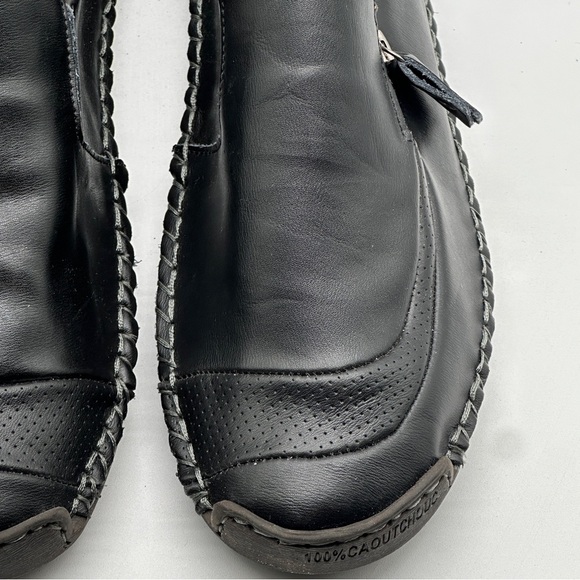 Men 100% Caoutchouc Black Fashion Leather Shoes Size (43) 10 - Picture 5 of 13